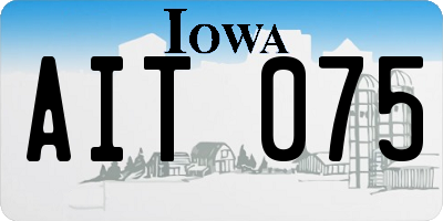 IA license plate AIT075
