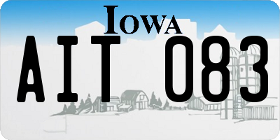 IA license plate AIT083