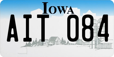 IA license plate AIT084