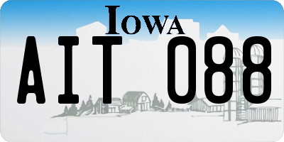 IA license plate AIT088