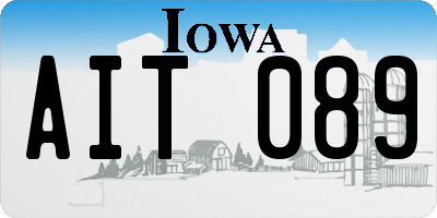 IA license plate AIT089
