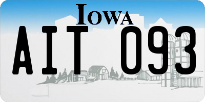 IA license plate AIT093