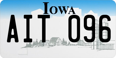 IA license plate AIT096