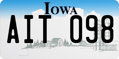 IA license plate AIT098