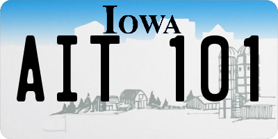 IA license plate AIT101