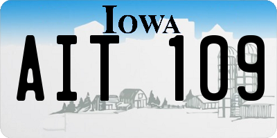IA license plate AIT109
