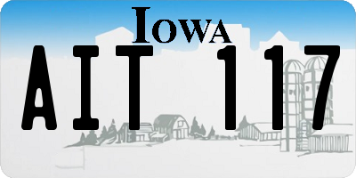IA license plate AIT117