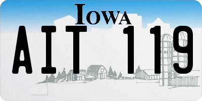 IA license plate AIT119
