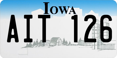IA license plate AIT126