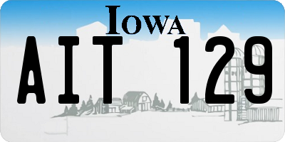 IA license plate AIT129