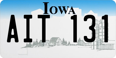IA license plate AIT131