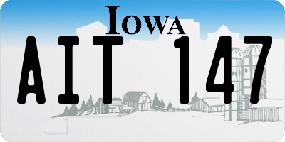 IA license plate AIT147