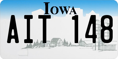 IA license plate AIT148