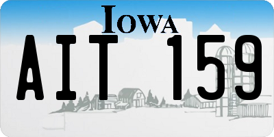 IA license plate AIT159