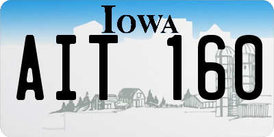 IA license plate AIT160