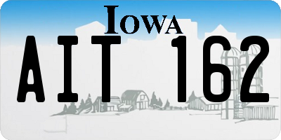IA license plate AIT162