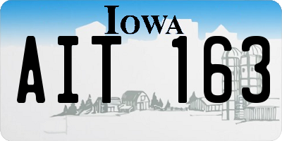 IA license plate AIT163