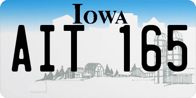 IA license plate AIT165