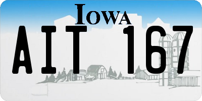 IA license plate AIT167