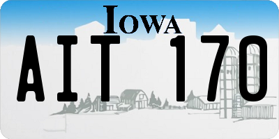 IA license plate AIT170