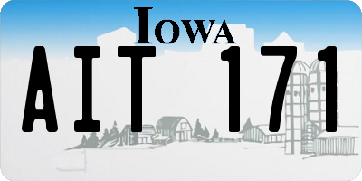 IA license plate AIT171