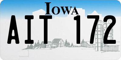 IA license plate AIT172