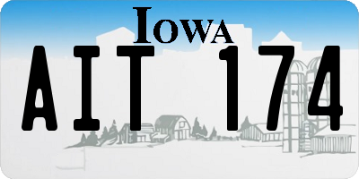 IA license plate AIT174