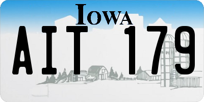 IA license plate AIT179