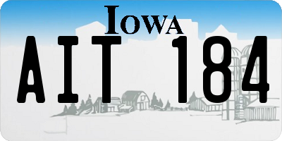 IA license plate AIT184