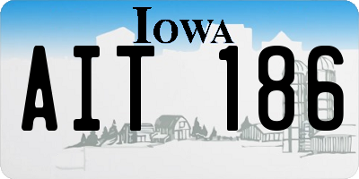IA license plate AIT186