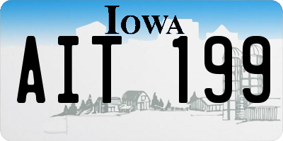 IA license plate AIT199