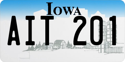 IA license plate AIT201