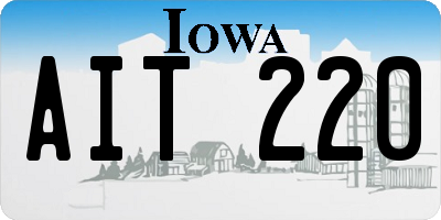 IA license plate AIT220