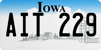 IA license plate AIT229