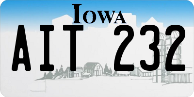 IA license plate AIT232