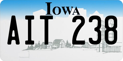 IA license plate AIT238