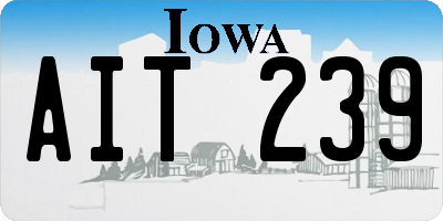 IA license plate AIT239