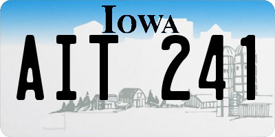IA license plate AIT241