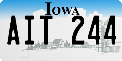 IA license plate AIT244