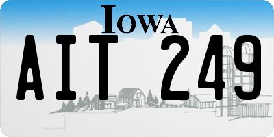 IA license plate AIT249