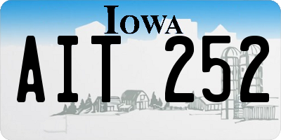 IA license plate AIT252