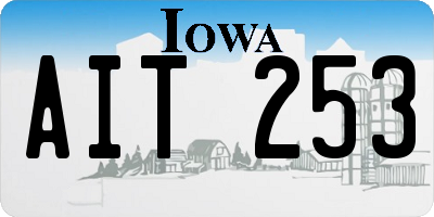 IA license plate AIT253