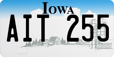 IA license plate AIT255