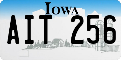 IA license plate AIT256