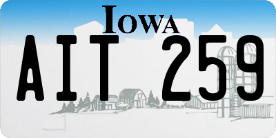 IA license plate AIT259