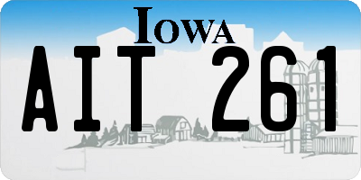 IA license plate AIT261