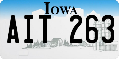 IA license plate AIT263