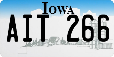 IA license plate AIT266