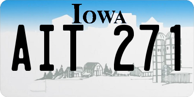 IA license plate AIT271