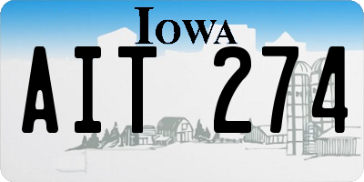 IA license plate AIT274